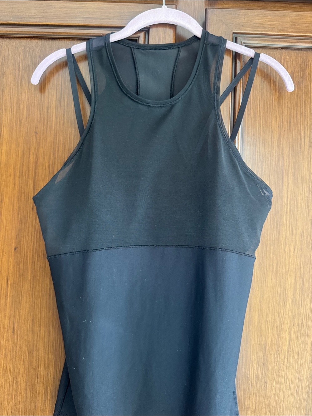 lululemon athletica Black Mesh Panel Tank Top